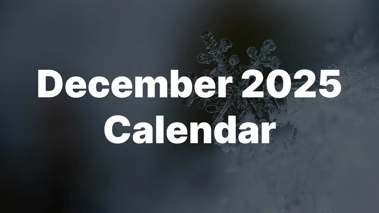 Download December 2025 USA Calendar