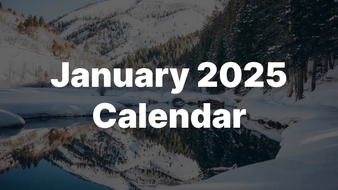 Download January 2025 USA Calendar