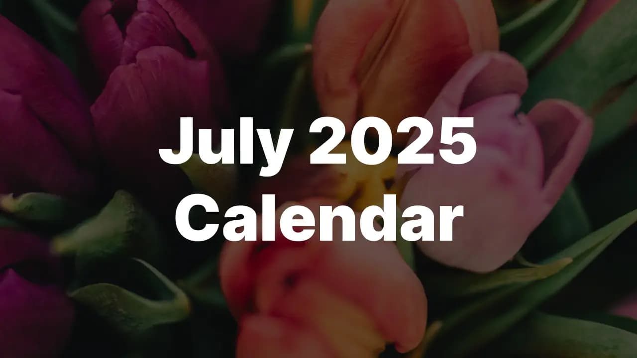 Download July 2025 USA Calendar