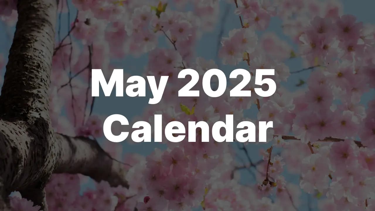 Download May 2025 USA Calendar