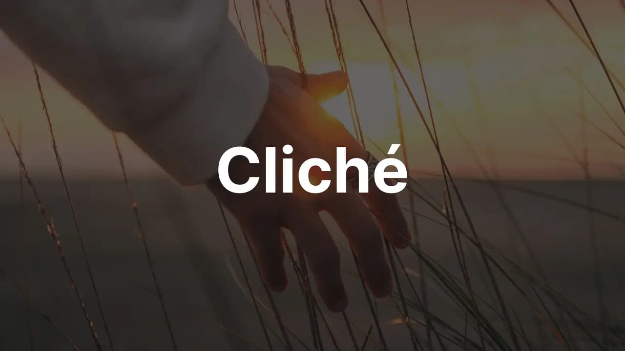 Cliché 단어의 뜻과 예문