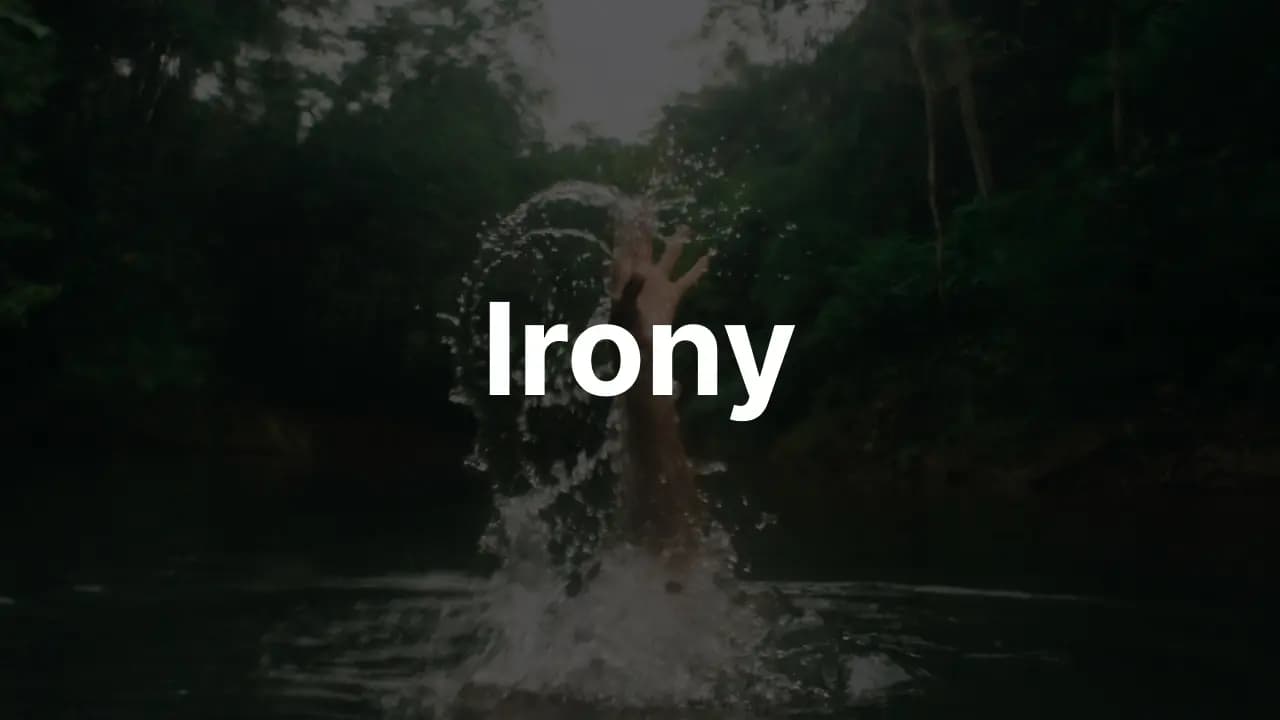 Irony 단어의 뜻과 예문