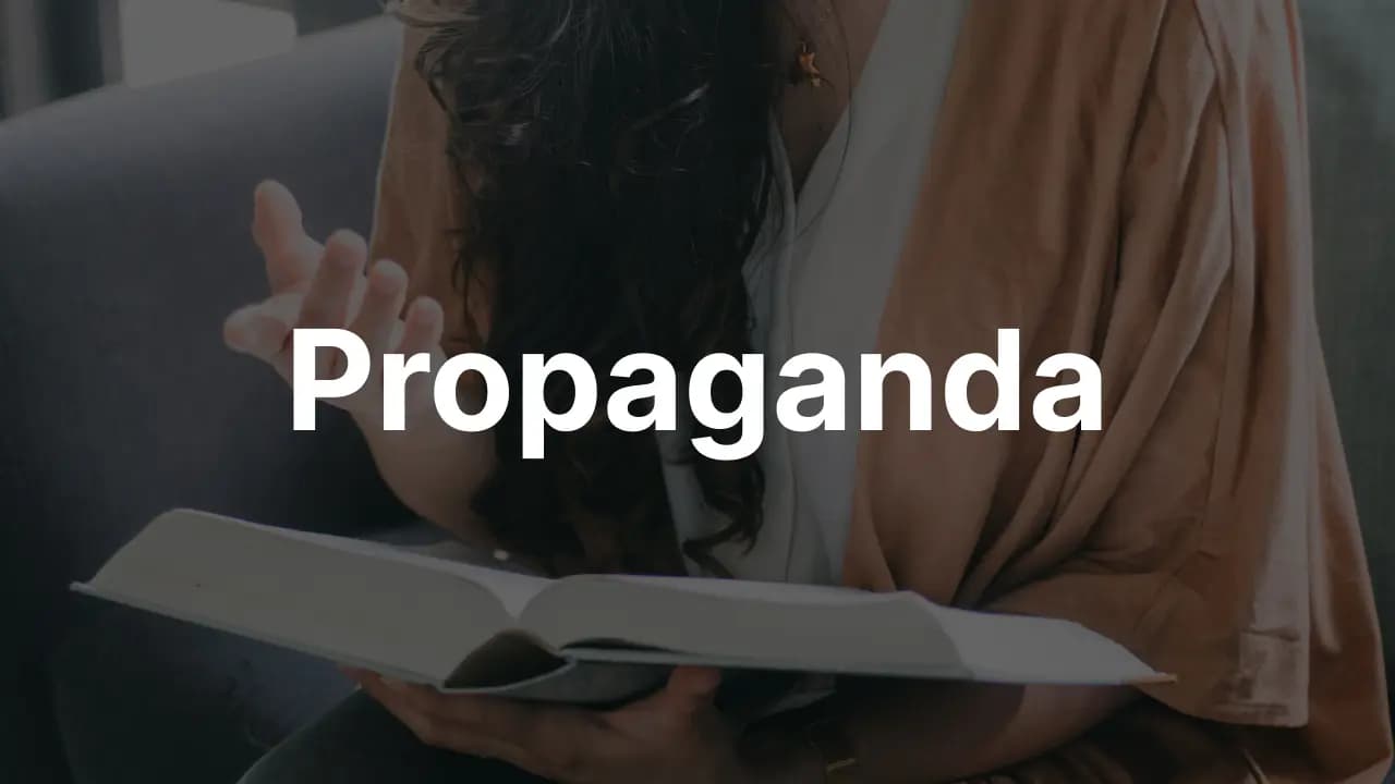 Propaganda 단어의 뜻과 예문