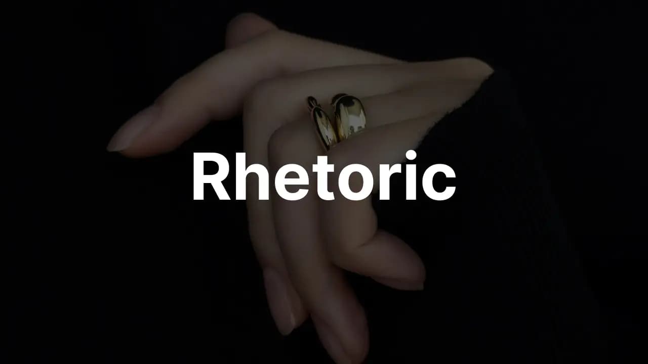 Rhetoric 단어의 뜻과 예문